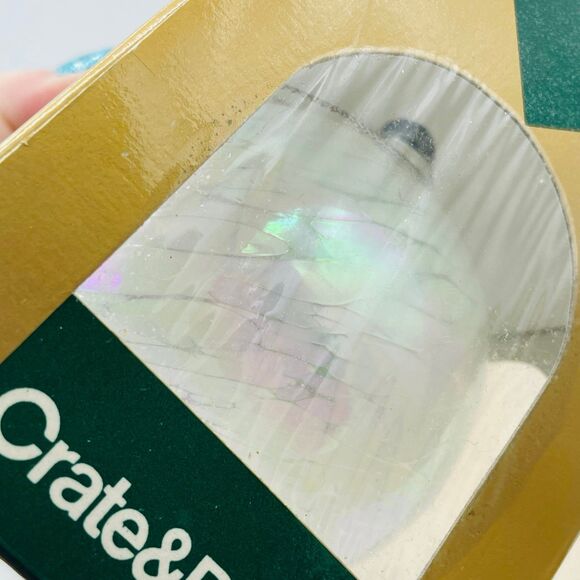 Crate & Barrel Iridescent Glass Sphere Ball Orb Christmas Tree Ornament NEW - Picture 5 of 5